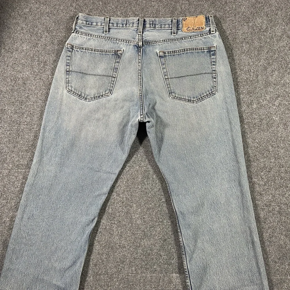 Levis Denizen 281 Jeans Mens Size 38x32 Straight Fit Light Wash‎ Blue Denim